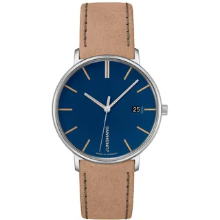 JUNGHANS Damen-Armbanduhr Form Beige/Blau 47/4255.00
