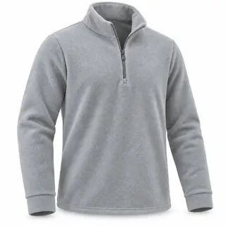 Brandsseller Herren Troyer mit Half-Zip Leichter Fleeceepullover mit Reißverschluss und Kragen, weich, bequem & atmungsaktiv, ideal für Freizeit & Alltag