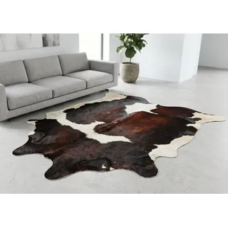 KUHFELL online & NOMAD Fellteppich KUHFELL RINDERFELL TEPPICH BRAUN WEISS BEIGE ca. 230 x 180 cm XL