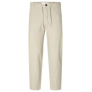 SELECTED HOMME Leinenhose Hose Relaxed Tapered Fit - SLH172-SLIM TAPE BRODY LINEN PANT grün LSchneider Fashion Store