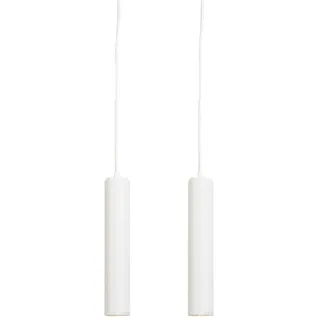 QAZQA Tuba 2-flg. GU10 30 cm rund/weiß