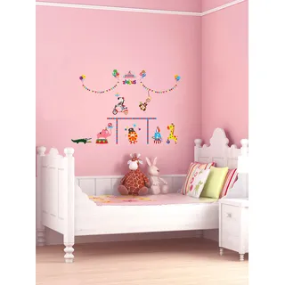Ambiance Sticker Wandaufkleber-Dekorationsklebstoffe Grüner Baum und Vogel Wandtattoo für Baby, Kinderzimmer und Wohnzimmer - H70 x L50 cm