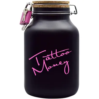 Spardose Tattoo Money Pink Geld Geschenk Idee Schwarz XXL