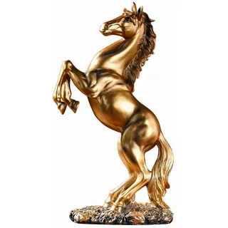 Pevfeciy Vintage Pferde deko Stehendes Pferd Statue Kunstharz Tier Ornament Skulptur deko für Wohnzimmer Schlafzimmer Büro Schreibtisch Schränke