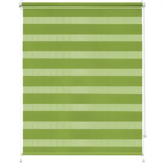 Rettika Doppelrollo Klemmfix ohne Bohren – Grün – Breite 110 cm, Höhe 120 cm – Duo Rollo für Innenräume, Sichtschutz Fensterrollo mit Lichtregulierung