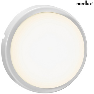 Nordlux Outdoor Aufbau-Außenleuchte CUBA ENERGY, rund, 11W, 3000K, 700lm, IP54, weiß, Glas opal weiß, Weiß / Glas opal NORD-2019161001