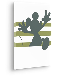 Komar Keilrahmenbild im Echtholzrahmen - Mickey Hey There - Größe 30 x 40 cm - Disney, Kinderzimmer, Wandbild, Kunstdruck, Wanddekoration, Design