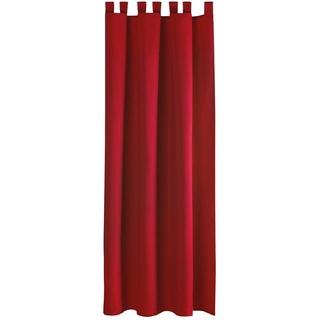 Bestlivings Blickdichte Rote Gardine mit Schlaufen in 140x245 cm (BxL), in vielen Größen und Farben