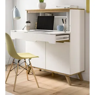 inn.furn Sekretär weiß, Eiche 100 cm Hygge