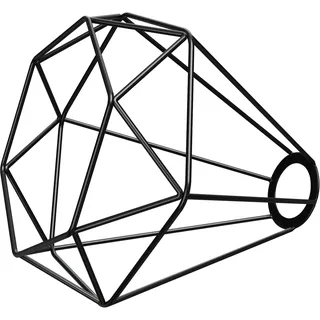 ledscom.de Käfig-Lampenschirm, schwarz, 200mm Ø