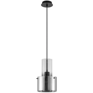 Dieter Knoll Hängeleuchte Eos, Dunkelgrau, Metall, Glas, Uni,Uni, rund,rund, 150 cm, RoHS, CE, Lampen & Leuchten, Innenbeleuchtung, Leuchten nach Räumen, Esstischlampen