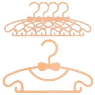 Intirilife Kleiderbügel, (Set, 5-tlg), 5x Kinderkleiderbügel für Kleidung von Babys Kleinkinder orange