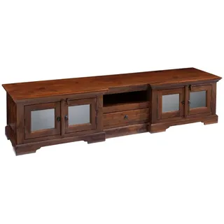 Massivmoebel24 Oxford TV-Board 210x50x50 cm Dunkelbraun Holz