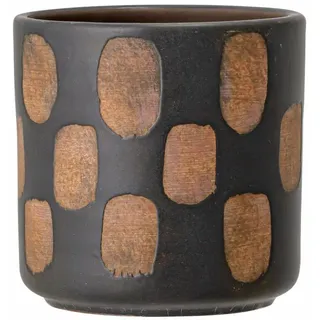 Bloomingville Pflanztopf Avo aus Terrakotta, Ø 12 cm, Höhe 12 cm, schwarz