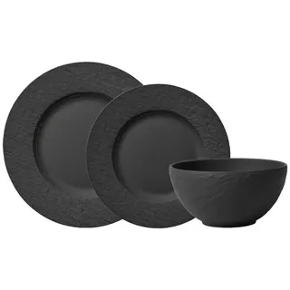 Villeroy & Boch Manufacture Geschirr-Set 12-tlg. schwarz