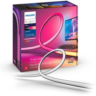 Philips Hue White & Color Ambiance Play Gradient, PC Lightstrip für 32/34”, dimmbar, 16 Mio. Farben, steuerbar via App, kompatibel mit Amazon Alexa (Echo, Echo Dot)