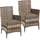 Rattan Gartensessel 55 x 59 5 x 88 cm beige-braun 2 St