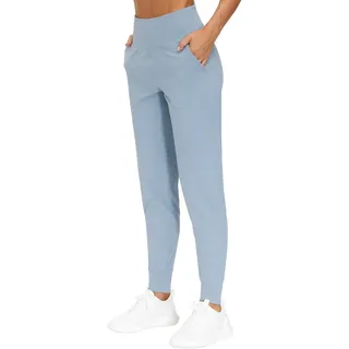 THE GYM PEOPLE Jogginghose Damen Sporthose Lang Yoga Hosen Leichte Sportleggings High Waist Freizeithose für Fitness, Wandern, Laufen/Denim Blau/XL