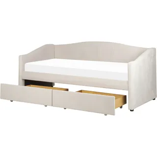 Beliani Tagesbett mit 2 Schubladen Lattenrost 90 x 200 cm