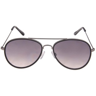 Leslii Sonnenbrille Damen Piloten-Brille Doppelsteg Designer-Brille Sunglasses Metall Schwarz Silber - Einheitsgröße