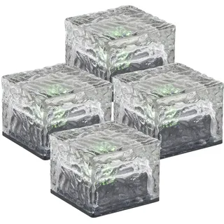 ETC Shop Dekoleuchte Glas 7x5,4 cm 4er Set mehrfarbig