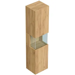 Posseik Limes 150 cm Hochschrank 35,0 x 30,0 x 150,0 cm Eiche Gold Holz
