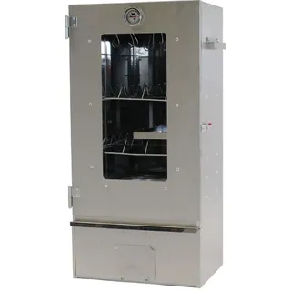 2L Home&Garden Raucherofen Smoker XL - Rauchertonne mit Sichtfenster – Raucherschrank - Dunkelgrau