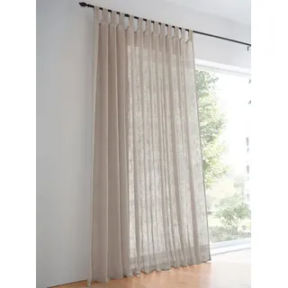 heine Gardine Dekostore, Schlaufen (1 St), halbtransparent, Fensterdekoration braun 140 cm x 225 cm