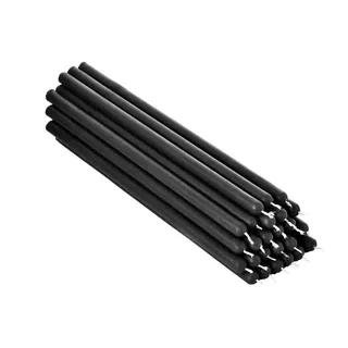 NKlaus Bienenwachskerze 25x Schwarze Bienenwachs 21cm Rußfrei Tafelkerzen beige|schwarz