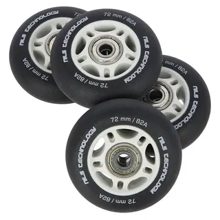 Nils Extreme PESPORT Roller Blade Räder mit Lager ABEC9-4er- Pack Indoor-/Outdoor-Rollschuh-Räder + ABEC-9 (8 Stk.) Set