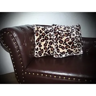Natur-Fell-Shop Kissen Kissenhülle Dekokissen im Tierfell - Design Tierprint Animal Leopard Design (60cm x 60cm)