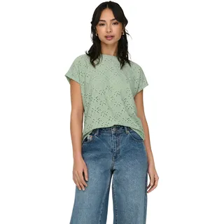 Only Damen ONLSMILLA S/S Top JRS Noos T-Shirt, Frosty Grün S
