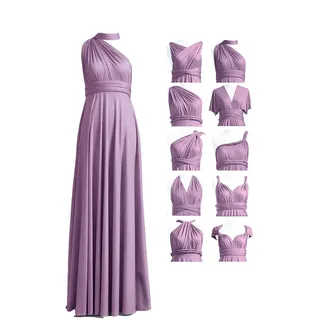 72styles Infinity Kleid mit Bandeau Brautjungfernkleider lang Multi-Way Kleid Wickelkleid Damen Maxi Übergröße Convertible Abendkleider Elegant für Hochzeit Ballkleider Abschlusskleid - Einheitsgröße