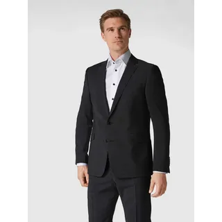 Slim Fit 2-Knopf-Sakko mit Woll-Anteil 'Flex Cross', Anthrazit, 48