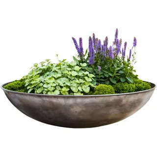 Rostikal Cortenstahl Pflanzschale Vintage – Ø 53 cm – Handgefertigte Metallschale zum Bepflanzen – Ohne Rost, entwickelt Patina – Langlebig & Wetterfest – Gartendeko für Garten, Balkon, Terrasse
