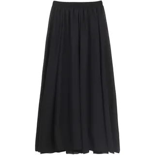Damen Chiffon Langer Rock Strandrock Maxirock Chiffonrock Damenrock für Sommer Strand Alltag Party Rocklänge 90cm /100cm - Einfarbig - 34-40