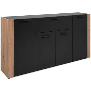 Möbel Boss Sideboard 162 x 85 x 34,5 cm Anthrazit / Eiche Artisan
