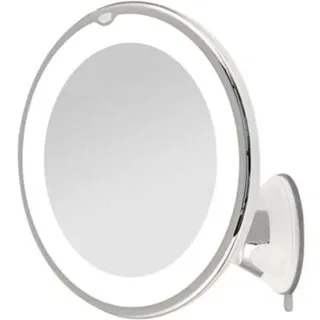 10-fach Vergrößernder Rasierspiegel Mit Led-beleuchtung Und Arretierbarem Saugnapf, 360°-drehung