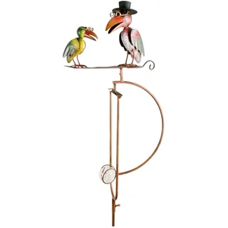 Dekorativer Gartenstecker Mit Vögeln In Gläsern