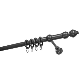 SN DECO GROUP Gardinenstange Filigrano, 1-läufig, Fixmaß, mit Bohren, verschraubt schwarz 140 cm