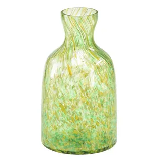 Viana Tischvase Elegante Glasvase Grün Gelb Dekovase Ø10cm H18cm für Tischdeko grün