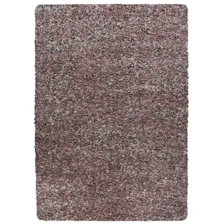 Teppium Teppich Meliert Design, Rund, Höhe: 30 mm, Teppich Meliert Design Teppich Rosa Vintage-Stil Teppich Wohnzimmer rosa Rund | 80 cm x 80 cm x 30 mm