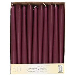 Papstar 50 Leuchterkerzen Ø 2,2 cm · 25 cm violett