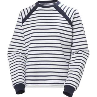 HELLY HANSEN Capri Sweatshirt Gestreift Weiß/Navy 36