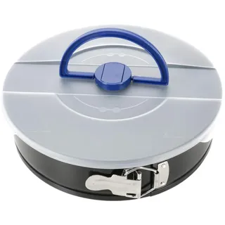 Bubble-Store Kuchen Springform Ø 26 cm mit Deckel und Tragegriff, Stahl Rundspringform zum Backen, Backform antihaftbeschichtet, schwarz