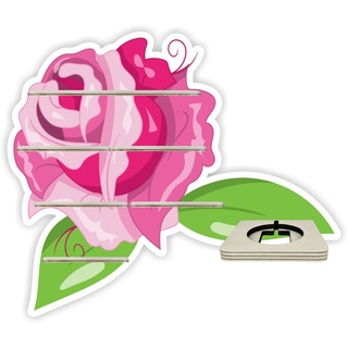 Farbklecks Collection ® Wandregal Regal für Musikbox - Rose bunt