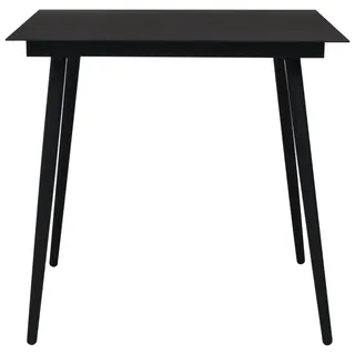 vidaXL Garten-Esstisch 80 x 80 x 74 cm schwarz 312157