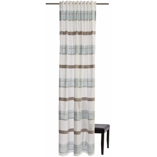 Vorhang HOMING "Lea" Gardinen Gr. 245 cm, verdeckte Schlaufen, 140 cm, blau (petrol) Gardinen nach Räumen Gardine Streifen, modern, Farbverlauf, Wohnzimmer,Schlafzimmer