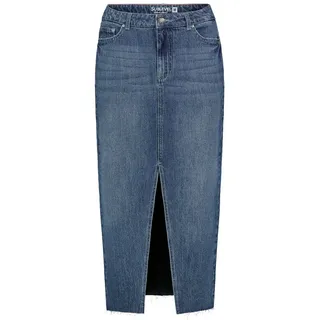 SUBLEVEL Jeansrock Damen Maxi Midi Mini Rock langer Schnitt Denim Stretch S - 36
