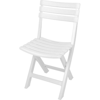 Progarden Klappstuhl Weiß (1 St), Klappstuhl, Leicht, Kunststoff weiß
